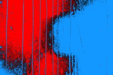 Kırmızı ve mavi renkli grungy duvar, desenli arka plan