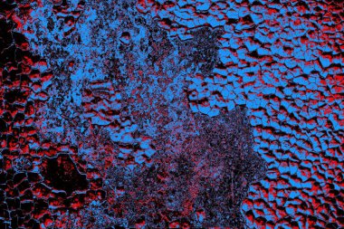 Kırmızı ve mavi renkli grungy duvar, desenli arka plan