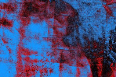 Kırmızı ve mavi renkli grungy duvar, desenli arka plan