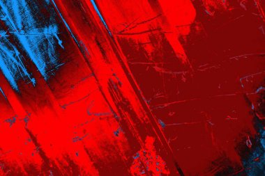 Kırmızı ve mavi renkli grungy duvar, desenli arka plan