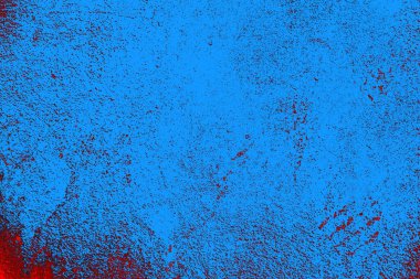 Kırmızı ve mavi renkli grungy duvar, desenli arka plan
