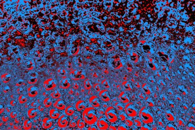 Kırmızı ve mavi renkli grungy duvar, desenli arka plan