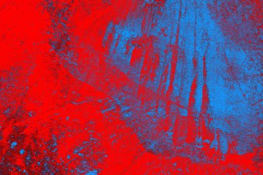 Soyut grunge arkaplanı. Monokrom dokusu. Mavi ve kırmızı desenli arkaplan