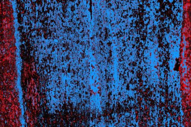 Kırmızı ve mavi renkli grungy duvar, desenli arka plan