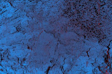 Kırmızı ve mavi renkli grungy duvar, desenli arka plan