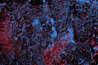 Kırmızı ve mavi renkli grungy duvar, desenli arka plan