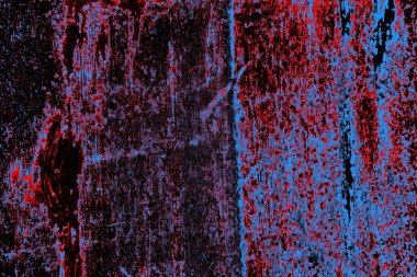 Kırmızı ve mavi renkli grungy duvar, desenli arka plan