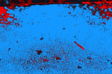 Kırmızı ve mavi renkli grungy duvar, desenli arka plan