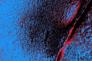 Kırmızı ve mavi renkli grungy duvar, desenli arka plan