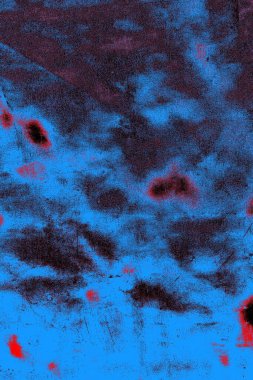 Kırmızı ve mavi renkli grungy duvar, desenli arka plan