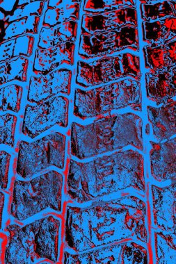 Boyalı araba lastiği yakın çekim dokusu arka planı