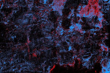 Kırmızı ve mavi renkli grungy duvar, desenli arka plan