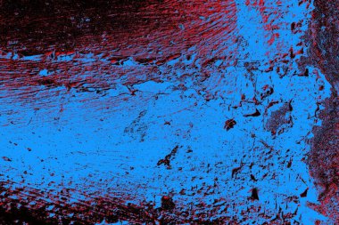 Kırmızı ve mavi renkli grungy duvar, desenli arka plan