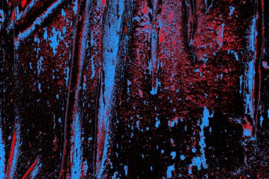 Kırmızı ve mavi renkli grungy duvar, desenli arka plan