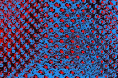 Kırmızı ve mavi renkli grungy duvar, desenli arka plan