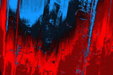 Kırmızı ve mavi renkli grungy duvar, desenli arka plan