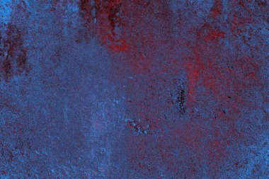 Kırmızı ve mavi renkli grungy duvar, desenli arka plan