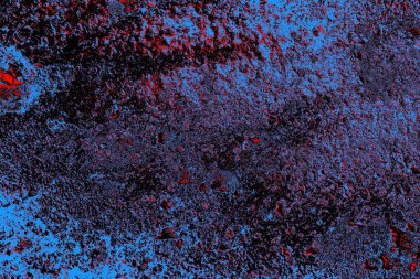 Kırmızı ve mavi renkli grungy duvar, desenli arka plan