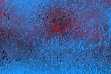 Kırmızı ve mavi renkli grungy duvar, desenli arka plan