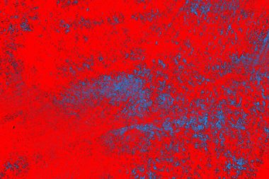 Kırmızı ve mavi renkli grungy duvar, desenli arka plan