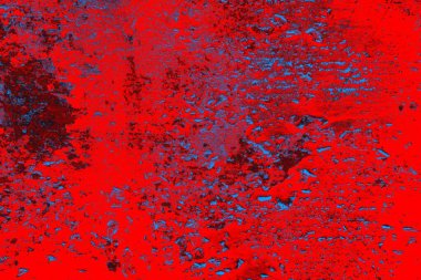 Kırmızı ve mavi renkli grungy duvar, desenli arka plan