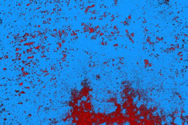 Kırmızı ve mavi renkli grungy duvar, desenli arka plan