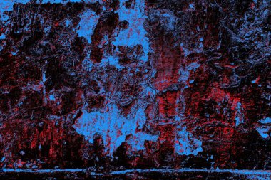 Kırmızı ve mavi renkli grungy duvar, desenli arka plan