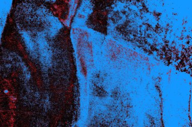 Kırmızı ve mavi renkli grungy duvar, desenli arka plan