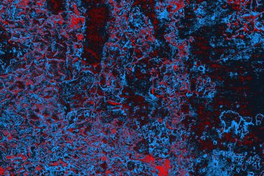 Kırmızı ve mavi renkli grungy duvar, desenli arka plan