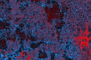 Kırmızı ve mavi renkli grungy duvar, desenli arka plan