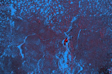 Kırmızı ve mavi renkli grungy duvar, desenli arka plan