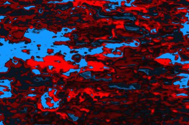 Kırmızı ve mavi renkli grungy duvar, desenli arka plan