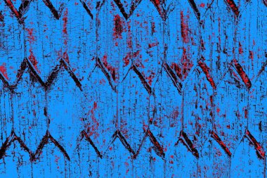 Kırmızı ve mavi renkli grungy duvar, desenli arka plan