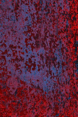 Kırmızı ve mavi renkli grungy duvar, desenli arka plan