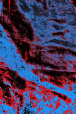 Kırmızı ve mavi renkli grungy duvar, desenli arka plan