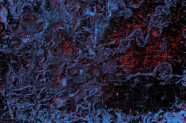 Kırmızı ve mavi renkli grungy duvar, desenli arka plan