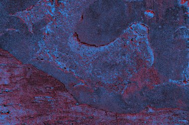 Kırmızı ve mavi renkli grungy duvar, desenli arka plan