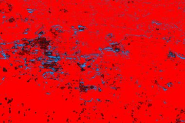 Kırmızı ve mavi renkli grungy duvar, desenli arka plan