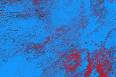 Kırmızı ve mavi renkli grungy duvar, desenli arka plan