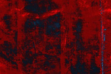 Kırmızı ve mavi renkli grungy duvar, desenli arka plan