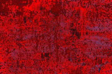 Kırmızı ve mavi renkli grungy duvar, desenli arka plan