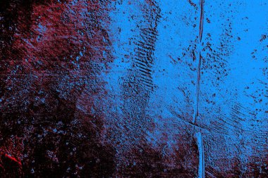 Kırmızı ve mavi renkli grungy duvar, desenli arka plan