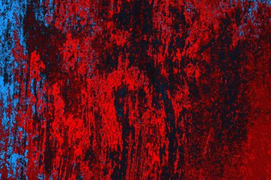 Soyut grunge arkaplanı. Monokrom dokusu. Mavi ve kırmızı desenli arkaplan