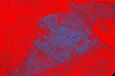 Kırmızı ve mavi renkli grungy duvar, desenli arka plan