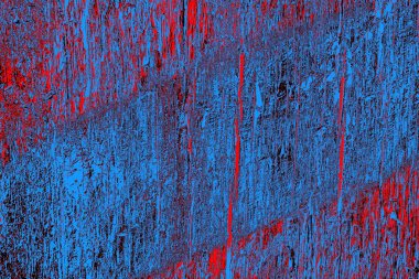 Kırmızı ve mavi renkli grungy duvar, desenli arka plan