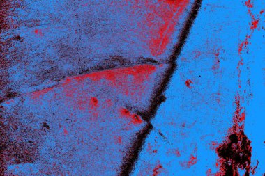 Kırmızı ve mavi renkli grungy duvar, desenli arka plan