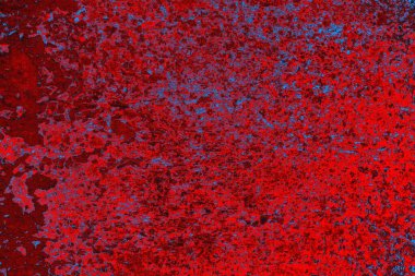 Kırmızı ve mavi renkli grungy duvar, desenli arka plan