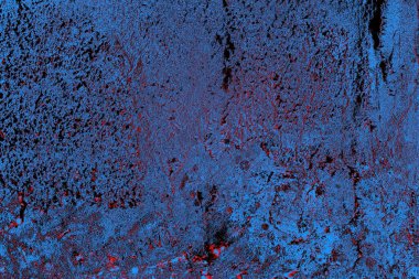 Kırmızı ve mavi renkli grungy duvar, desenli arka plan