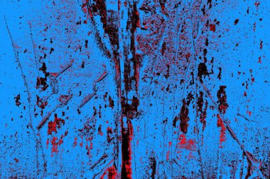 Kırmızı ve mavi renkli grungy duvar, desenli arka plan