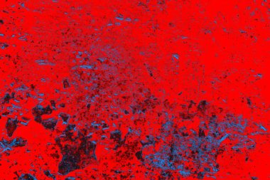 Kırmızı ve mavi renkli grungy duvar, desenli arka plan